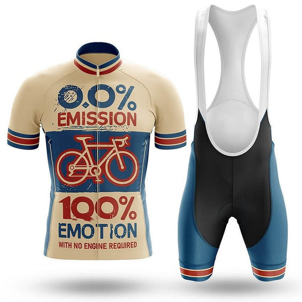 100% Emotion Men's Cycling Jersey Set, Road Bike Cycling Kit for Men, Biking Outfit, Bicycle Suit, Team Racing Uniform
