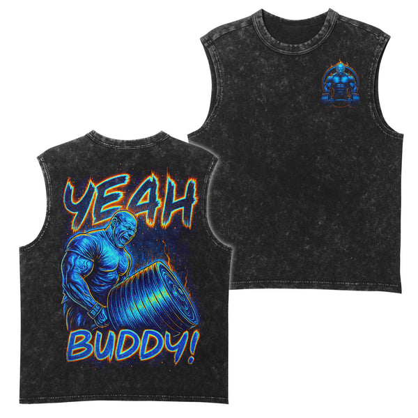 Yeah Buddy Men's Gym Tank Top, Workout Tank, Oversized Tank