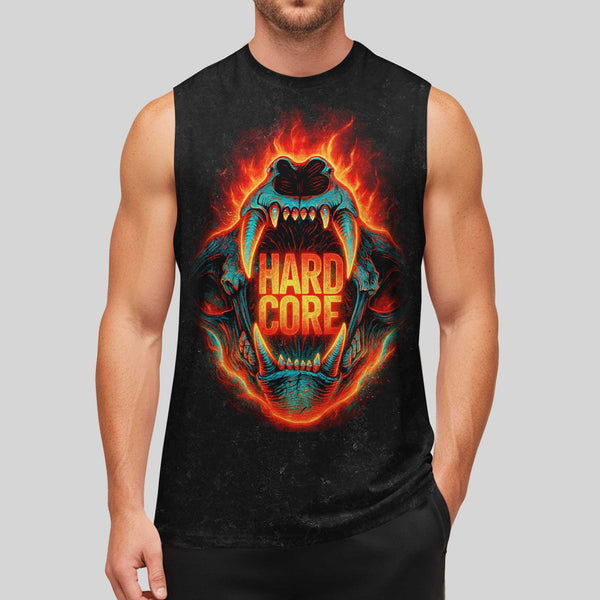 Hard Core Men's Gym Tank Top, Workout Tank, Oversized Tank