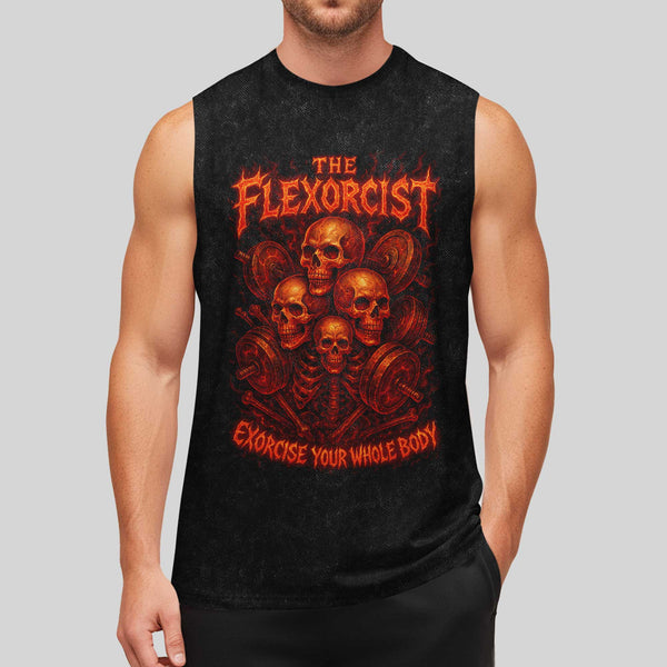 Flexorcist Men's Gym Tank Top, Workout Tank, Oversized Tank