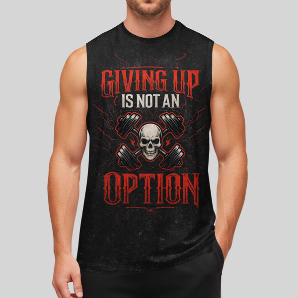 Giving Up Is Not An Option Men's Gym Tank Top, Workout Tank, Oversized Tank