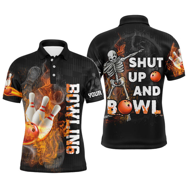 Bowling Skull Personalized Men Women Polo Shirt Custom Bowling Team Jersey