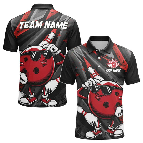 Personalized Bowling Street Gang Men Women Performance Polo Shirt Custom Name Bowling Team Jersey