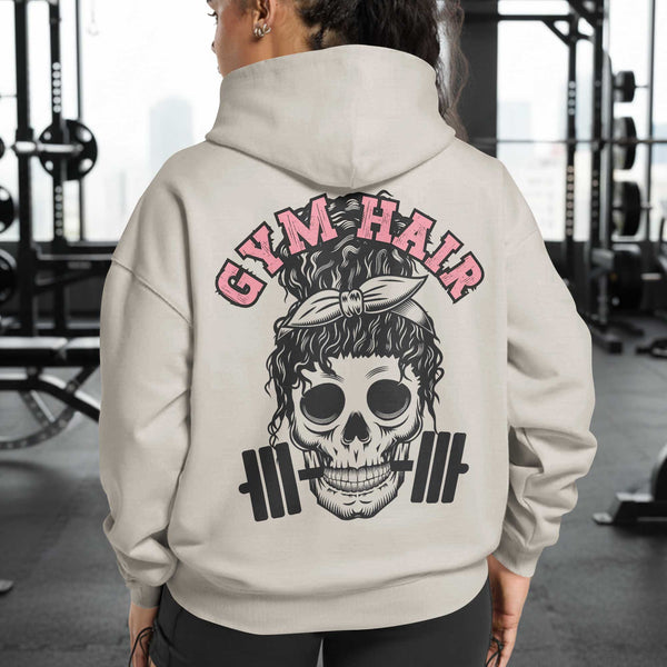 Gym Hair Women's Gym Hoodie, Workout Shirt, Fitness Oversized Pullover Hoodie
