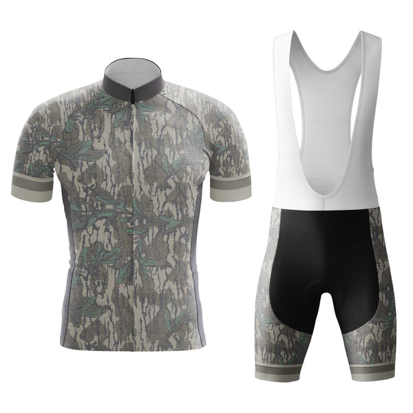 Camo Leaf Men's Cycling Jersey Set, Road Bike Cycling Kit for Men, Biking Outfit, Bicycle Suit, Team Racing Uniform