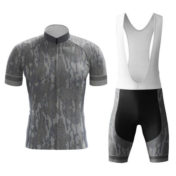 Grey Camo Men's Cycling Jersey Set, Road Bike Cycling Kit for Men, Biking Outfit, Bicycle Suit, Team Racing Uniform