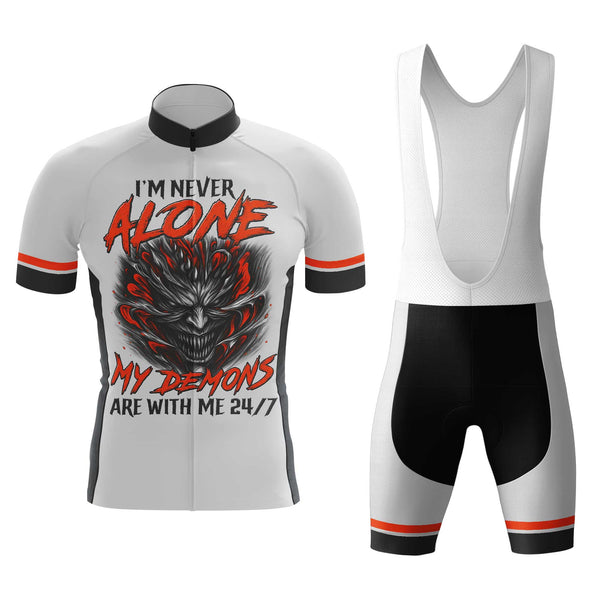 I'm Never Alone Men's Cycling Jersey Set, Road Bike Cycling Kit for Men, Biking Outfit, Bicycle Suit, Team Racing Uniform