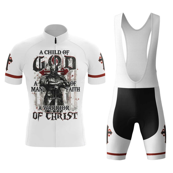 A Child Of God A Man Of Faith Men's Cycling Jersey Set, Road Bike Cycling Kit for Men, Biking Outfit, Bicycle Suit, Team Racing Uniform