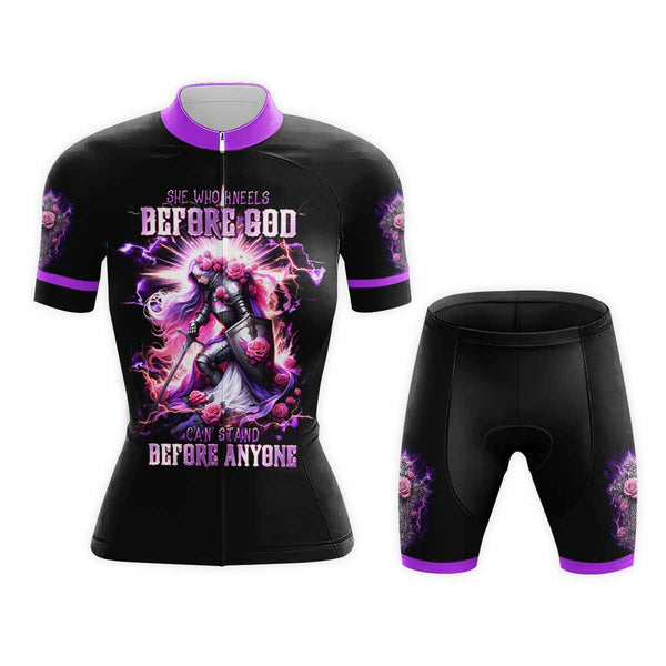 She Who Kneels Before God Women's Cycling Jersey Set, Road Bike Cycling Kit for Women, Biking Outfit, Bicycle Suit, Team Racing Uniform