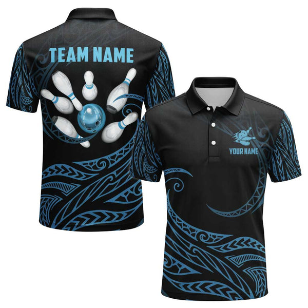 Personalized Bowling Maori Men Women Performance Polo Shirt Custom Name Bowling Team Jersey