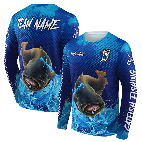 Catfish Fishing Personalized Men Women Long Sleeve Shirt Custom Fishing Apparel