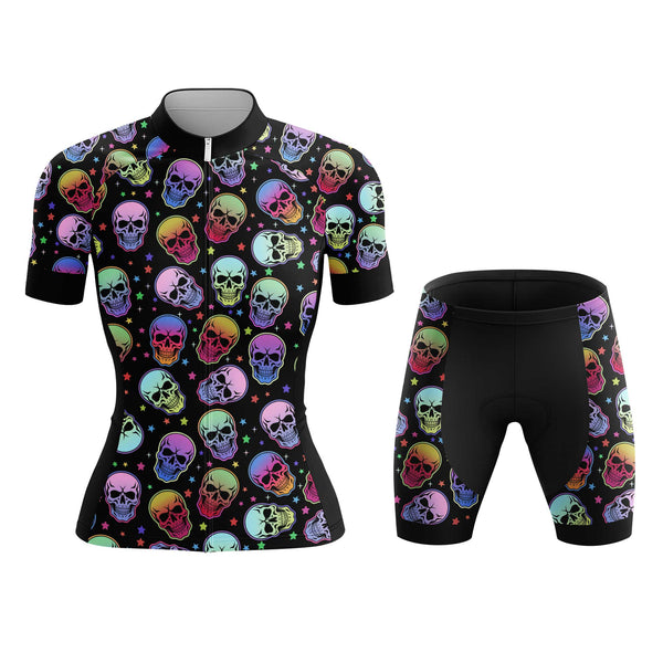 Skull Holic Women's Cycling Jersey Set, Road Bike Cycling Kit for Women, Biking Outfit, Bicycle Suit, Team Racing Uniform