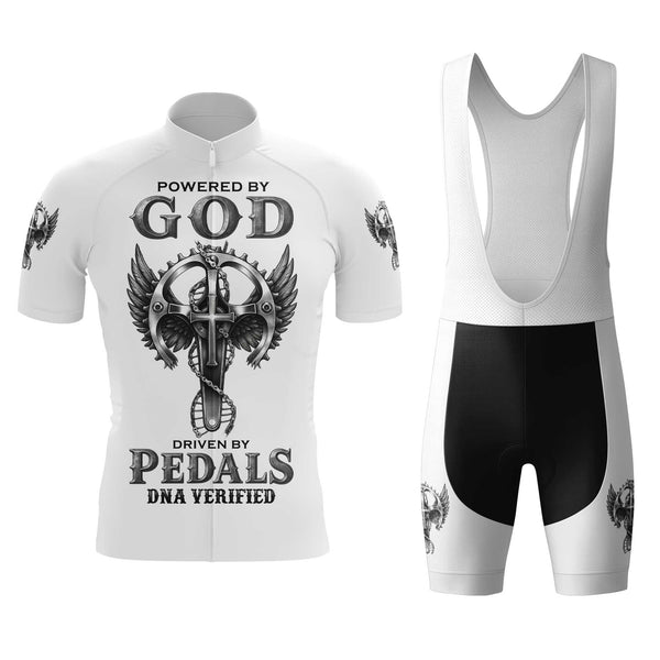 Powered By God DNA Men's Cycling Jersey Set, Road Bike Cycling Kit for Men, Biking Outfit, Bicycle Suit, Team Racing Uniform