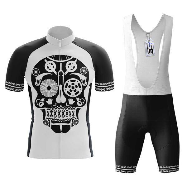Skull Men's Cycling Jersey Set, Road Bike Cycling Kit for Men, Biking Outfit, Bicycle Suit, Team Racing Uniform