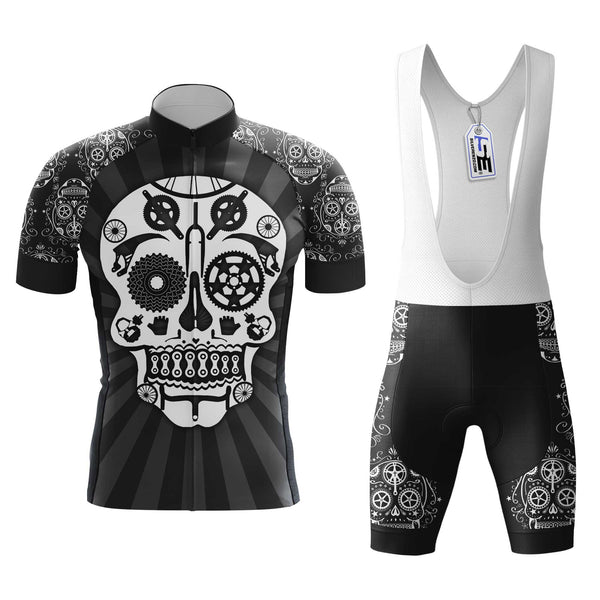Skull Men's Cycling Jersey Set, Road Bike Cycling Kit for Men, Biking Outfit, Bicycle Suit, Team Racing Uniform