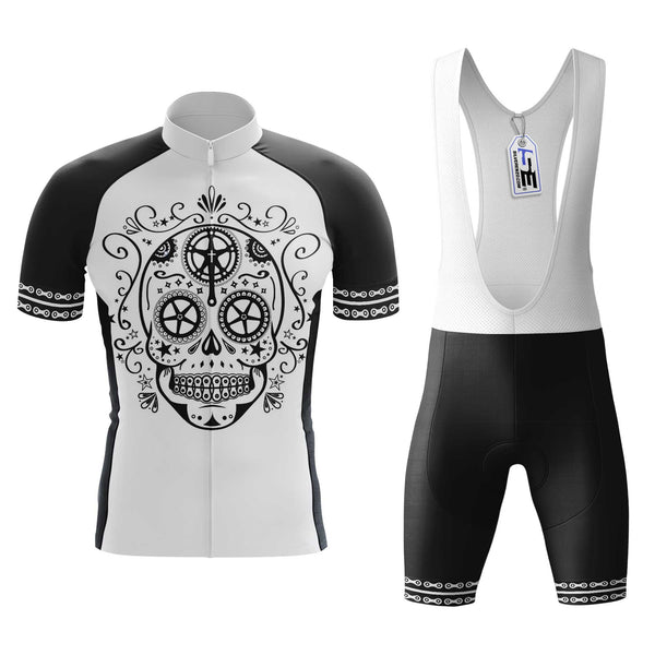 Skull Men's Cycling Jersey Set, Road Bike Cycling Kit for Men, Biking Outfit, Bicycle Suit, Team Racing Uniform