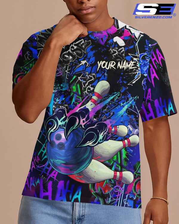 Personalized Bowling Claw Men Women Polo Shirt Custom Name Bowling Team Jersey