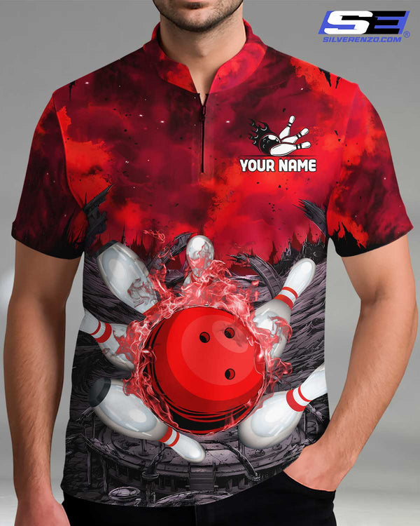 Personalized Bowling Hell Arena Men Women Polo Shirt Custom Name Bowling Team Jersey