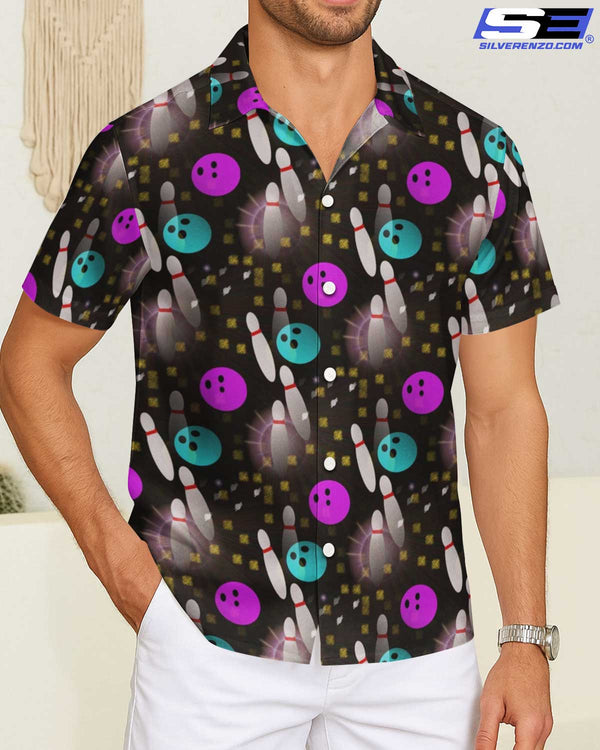 Personalized Bowling Pattern Men Women Hawaiian Shirt Custom Name Bowling Team Jersey
