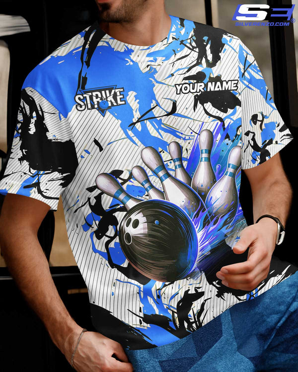 Personalized Bowling And Pins Men Women Polo Shirt Custom Name Bowling Team Jersey