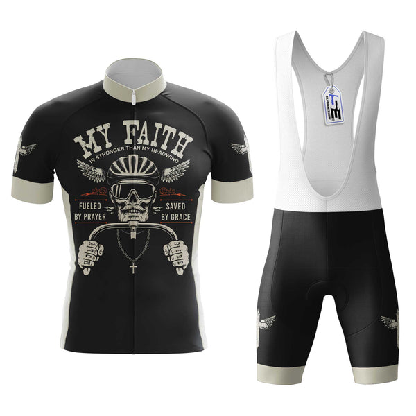 My Faith Men's Cycling Jersey Set, Road Bike Cycling Kit for Men, Biking Outfit, Bicycle Suit, Team Racing Uniform
