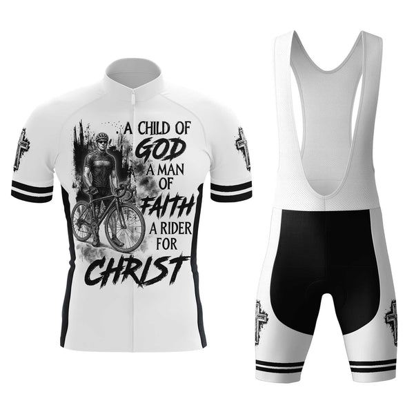 A Child Of God Men's Cycling Jersey Set, Road Bike Cycling Kit for Men, Biking Outfit, Bicycle Suit, Team Racing Uniform