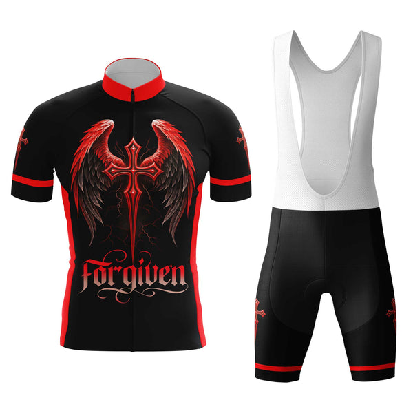 Forgiven Men's Cycling Jersey Set, Road Bike Cycling Kit for Men, Biking Outfit, Bicycle Suit, Team Racing Uniform