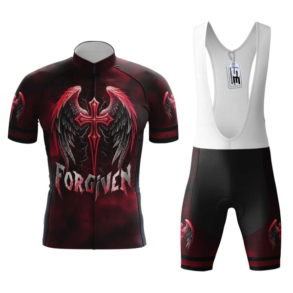 Forgiven Men's Cycling Jersey Set, Road Bike Cycling Kit for Men, Biking Outfit, Bicycle Suit, Team Racing Uniform