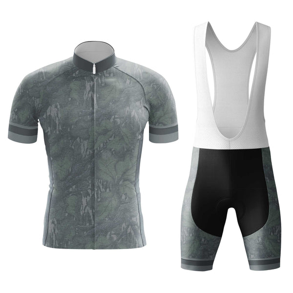 Camo Leaf Men's Cycling Jersey Set, Road Bike Cycling Kit for Men, Biking Outfit, Bicycle Suit, Team Racing Uniform