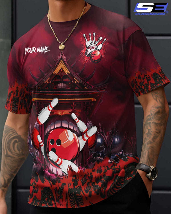 Personalized Bowling Men Women Polo Shirt Custom Name Bowling Team Jersey