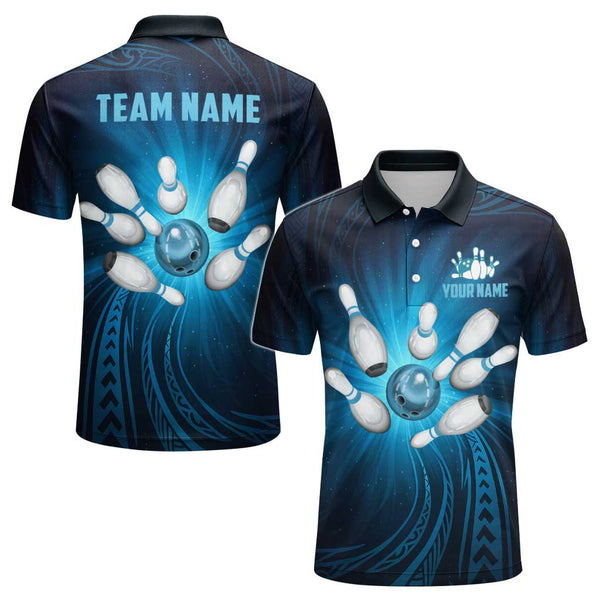 Personalized Bowling Maori Men Women Performance Polo Shirt Custom Name Bowling Team Jersey