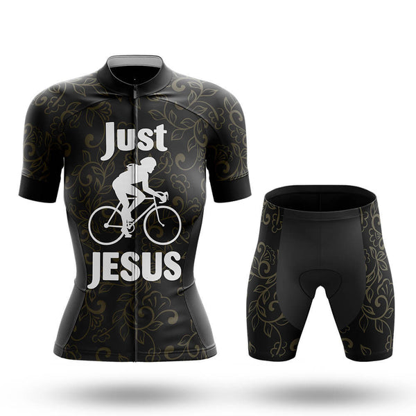 Just Jesus Women's Cycling Jersey Set, Road Bike Cycling Kit for Women, Biking Outfit, Bicycle Suit, Team Racing Uniform