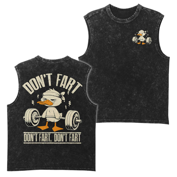 Duck Don't Fart Men's Gym Tank Top, Workout Tank, Oversized Tank