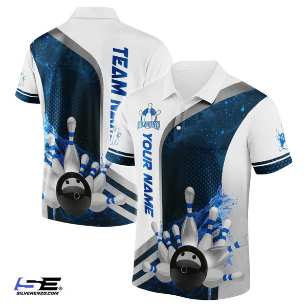 Personalized Bowling League Men Women Polo Shirt Custom Name Bowling Team Jersey