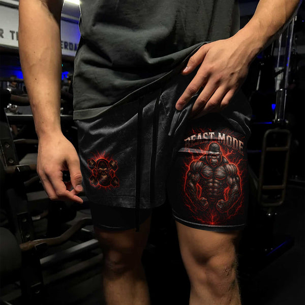 Beast Mode Men's Gym Shorts, Workout Shorts, Performance Active Shorts
