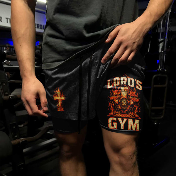 Lord's Gym Men's Gym Shorts, Workout Shorts, Performance Active Shorts