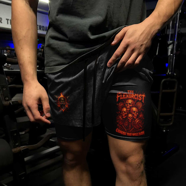 Flexorcist Men's Gym Shorts, Workout Shorts, Performance Active Shorts
