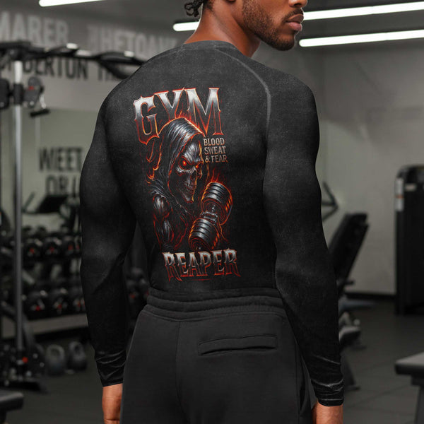 Gym Reaper Men's Compression Fit T-Shirt, Workout Shirt