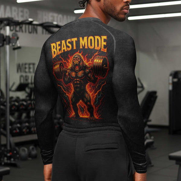 Beast Mode Men's Compression Fit T-Shirt, Workout Shirt