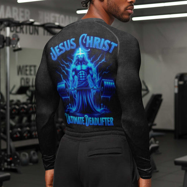 Jesus Christ Ultimate Deadlifter Men's Compression Fit T-Shirt, Workout Shirt