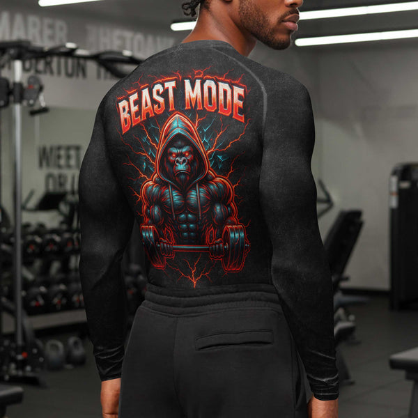 Beast Mode Men's Compression Fit T-Shirt, Workout Shirt