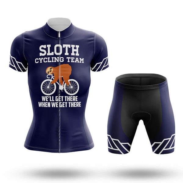 Sloth Cycling Team Women's Cycling Jersey Set, Road Bike Cycling Kit for Women, Biking Outfit, Bicycle Suit, Team Racing Uniform