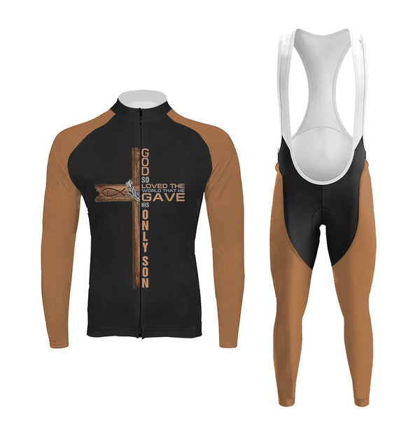 Christian Believer Cross Men's Cycling Jersey Set, Road Bike Cycling Kit for Men, Biking Outfit, Bicycle Suit, Team Racing Uniform