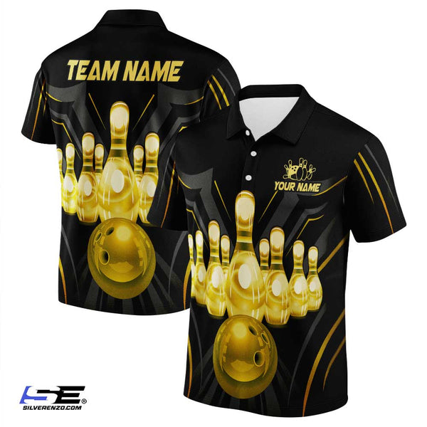 Personalized Bowling Men Women Performance Polo Shirt Custom Name Bowling Team Jersey