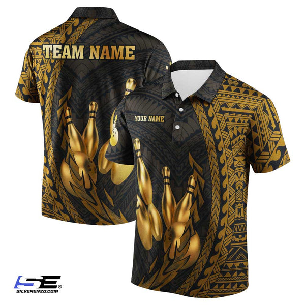 Personalized Bowling Maori Men Women Performance Polo Shirt Custom Name Bowling Team Jersey