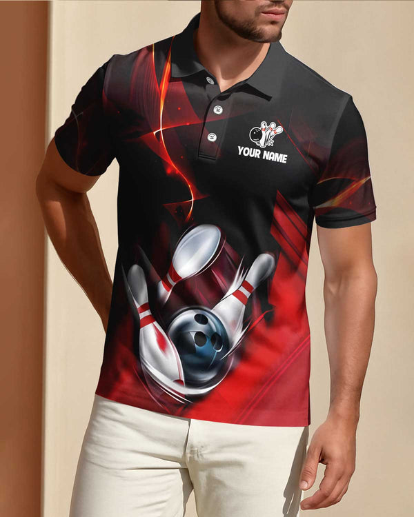 Personalized Bowling Men Women Polo Shirt Custom Name Bowling Team Jersey