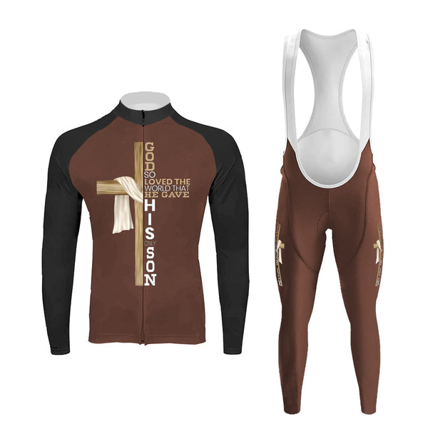 Jesus Cross Men's Cycling Jersey Set, Road Bike Cycling Kit for Men, Biking Outfit, Bicycle Suit, Team Racing Uniform