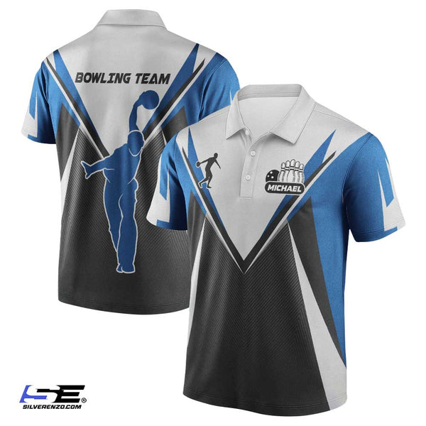 Personalized Bowling Player Men Women Performance Polo Shirt Custom Name Bowling Team Jersey