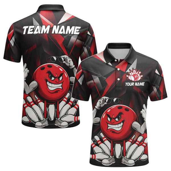 Personalized Bowling Street Gang Men Women Performance Polo Shirt Custom Name Bowling Team Jersey
