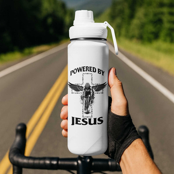 Powered By Jesus Sport Bottle 24oz